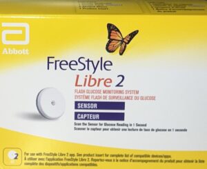 Freestyle Libre 2 sensor for continuous glucose monitoring