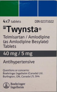 Twynsta telmisartan/amlodipine tablets for hypertension relief