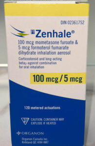 Zenhale mometasone/formoterol inhaler for asthma symptom relief