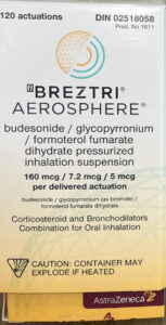 Breztri budesonide/glycopyrrolate/formoterol inhaler for COPD management