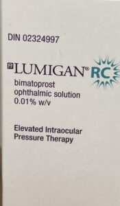 Lumigan 0.01% bimatoprost eye drops for glaucoma treatment