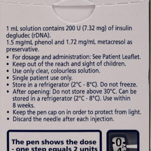 Tresiba insulin degludec FlexTouch pen for diabetes management