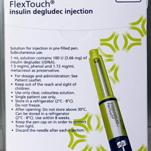 Tresiba insulin degludec FlexTouch pen for diabetes management